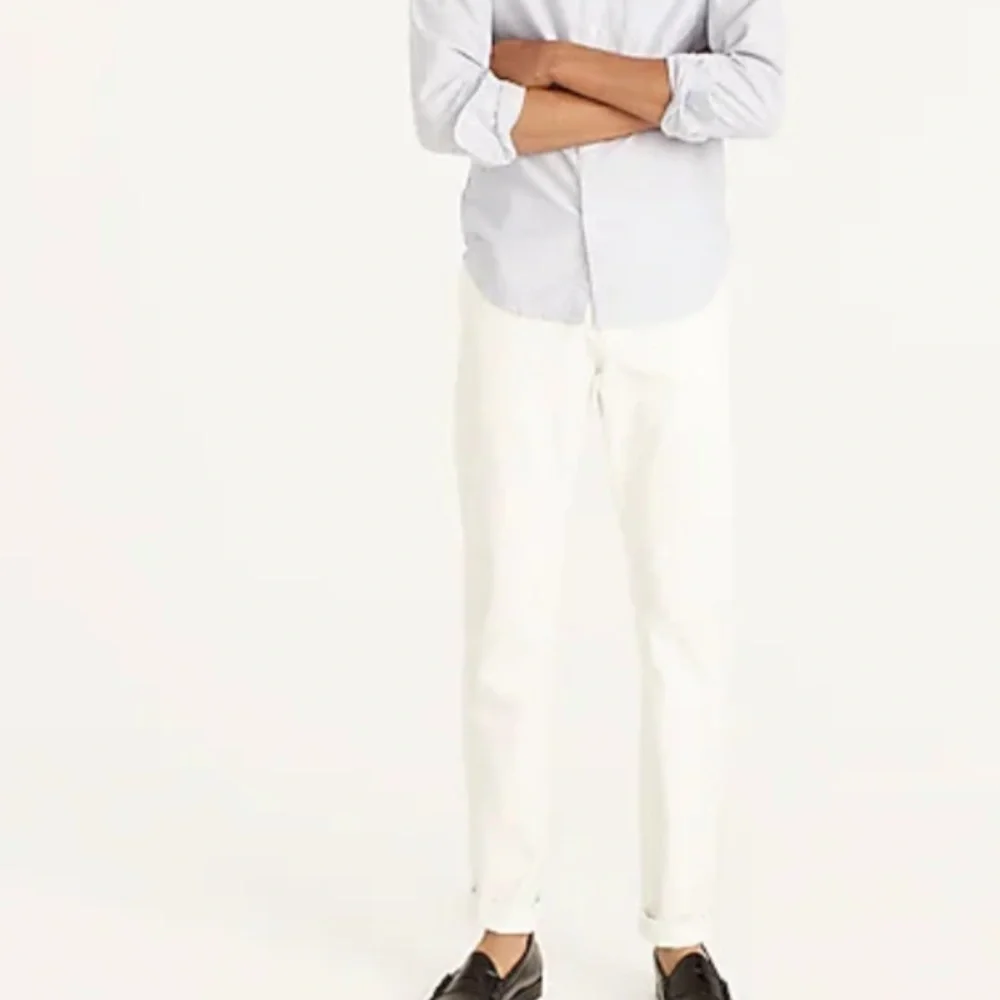 J crew 484 slim stretch chino pants white